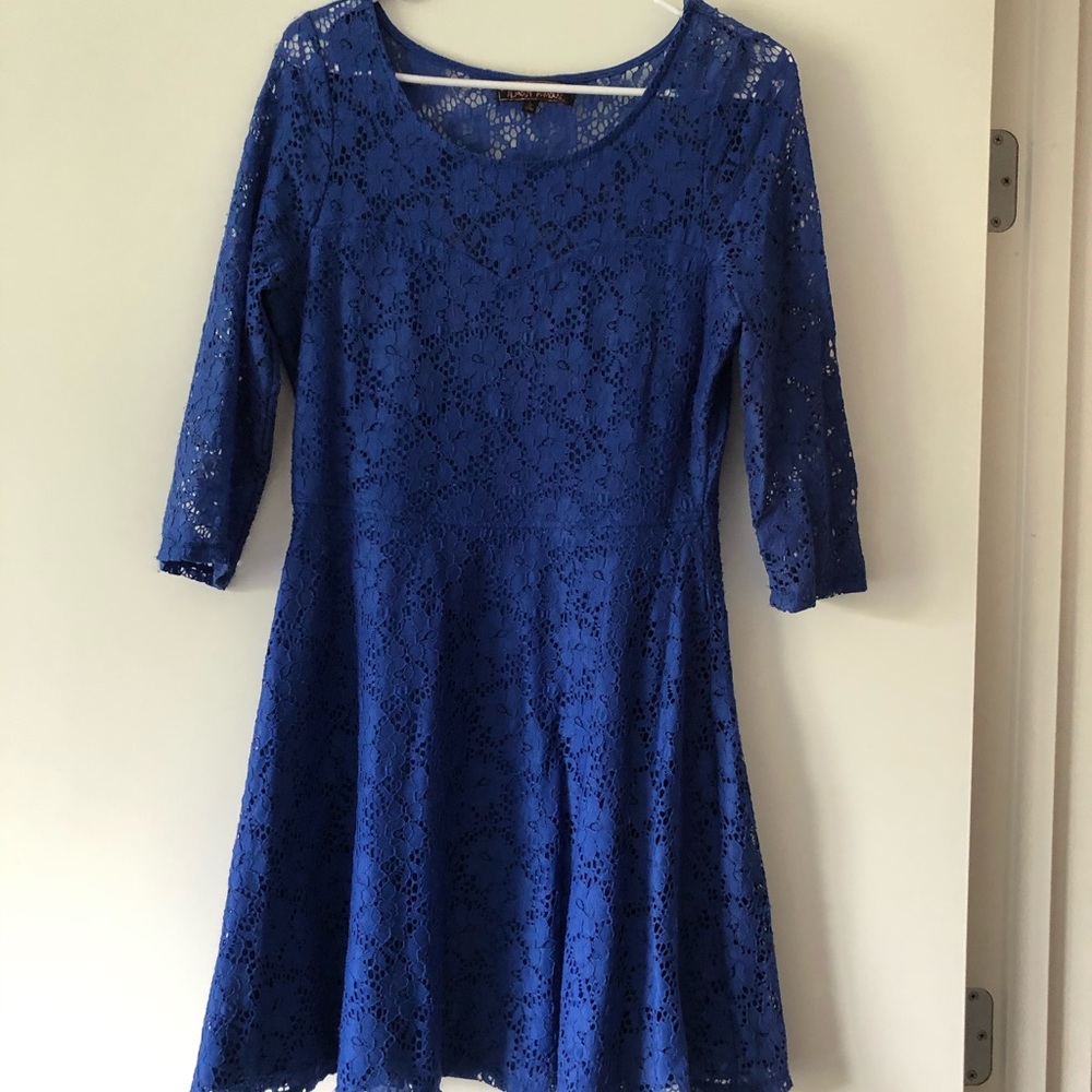 Blue lace dress